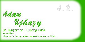 adam ujhazy business card