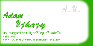 adam ujhazy business card